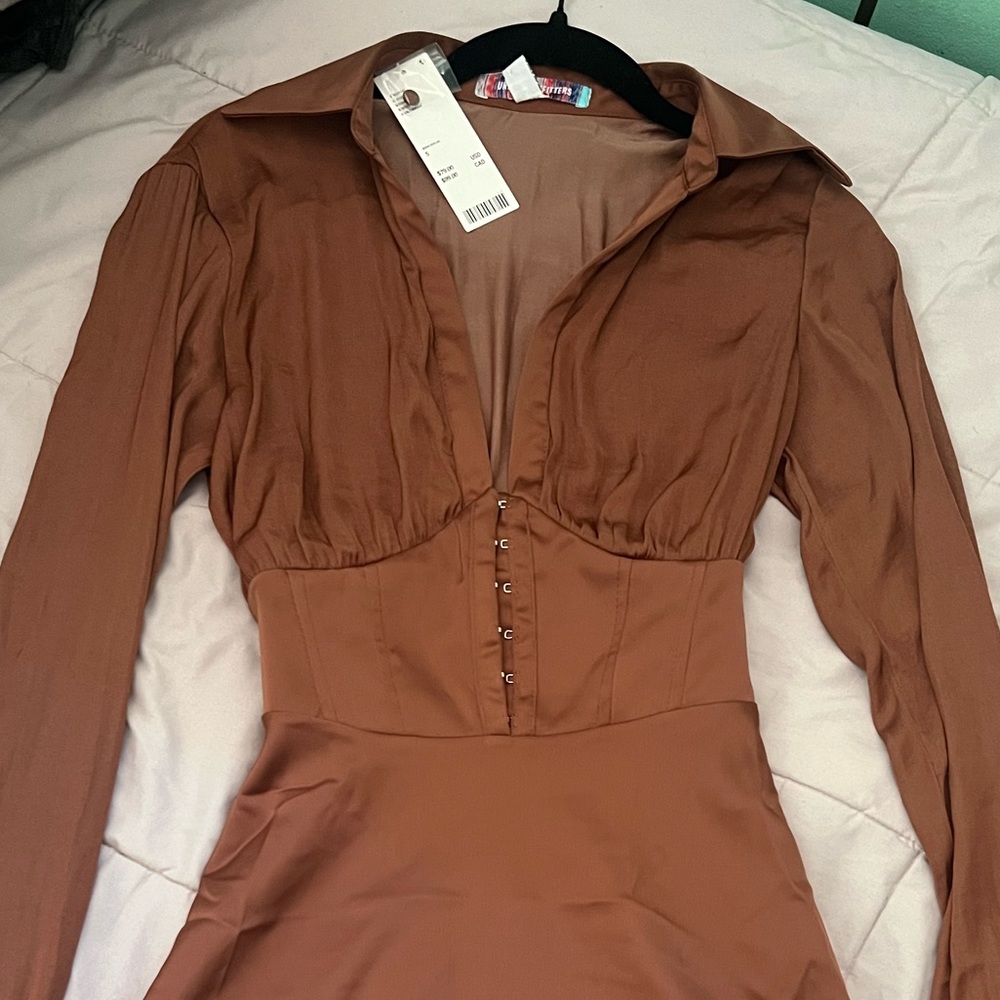 Urban outfitters bronze, dress corset dress